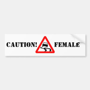 prank, CAUTION! FEMALE sticker