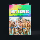 Prank Gay Cruise Birthday, Custom Wife Photo Card<br><div class="desc">Gay Cruise prank greeting card. This is a fake Gay Cruise reservation confirmation card, but is actually a cute prank from the birthday guy's awesome, party friends or his girlfriend/wife. It is both funny and cute, just be ready with your phone to catch all the funny faces. Laughter is the...</div>