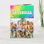 Prank Gay Cruise Birthday, Custom Wife Photo Card<br><div class="desc">Gay Cruise prank greeting card. This is a fake Gay Cruise reservation confirmation card, but is actually a cute prank from the birthday guy's awesome, party friends or his girlfriend/wife. It is both funny and cute, just be ready with your phone to catch all the funny faces. Laughter is the...</div>