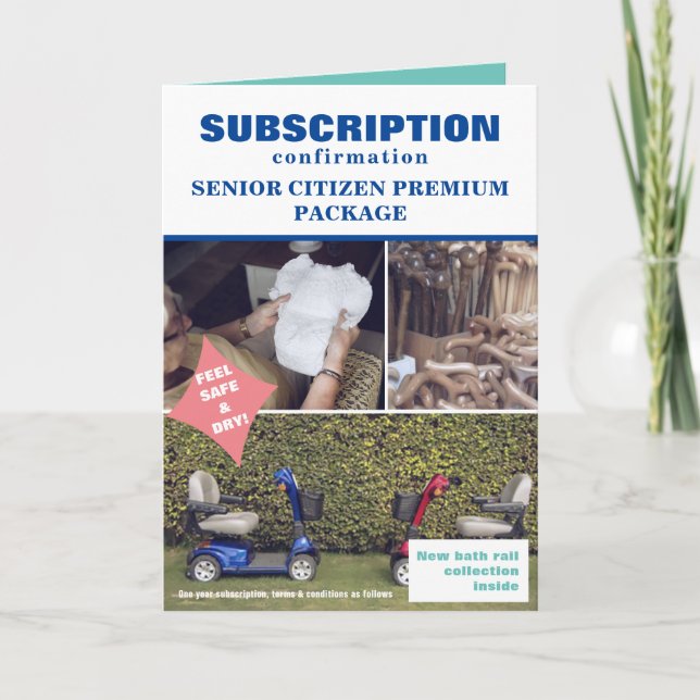 Prank Senior Package Christmas, Custom Dog Photo Card (Front)