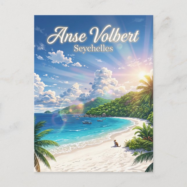 Praslin Island, Anse Volbert, Praslin Seychelles Postcard (Front)