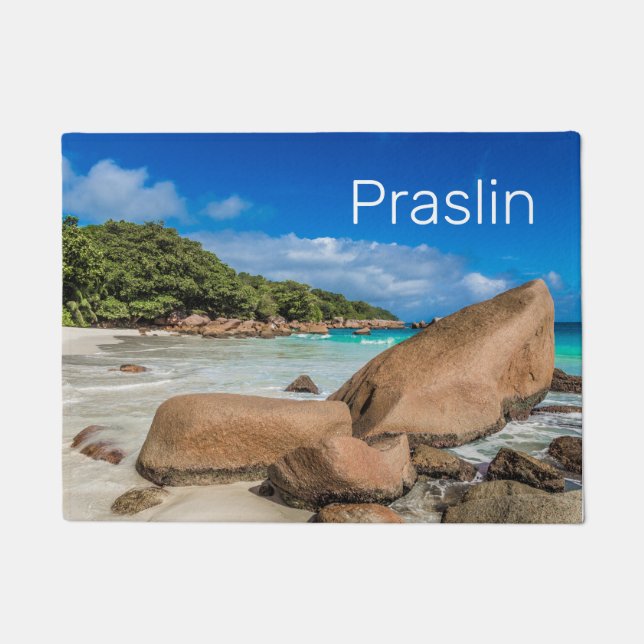 Praslin Seychelles Island Anse Lazio Beach Gift Doormat (Front)