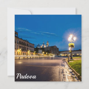 Prato della Valle at night in Padova, Italy