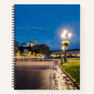 Prato della Valle at night in Padova, Italy Notebook