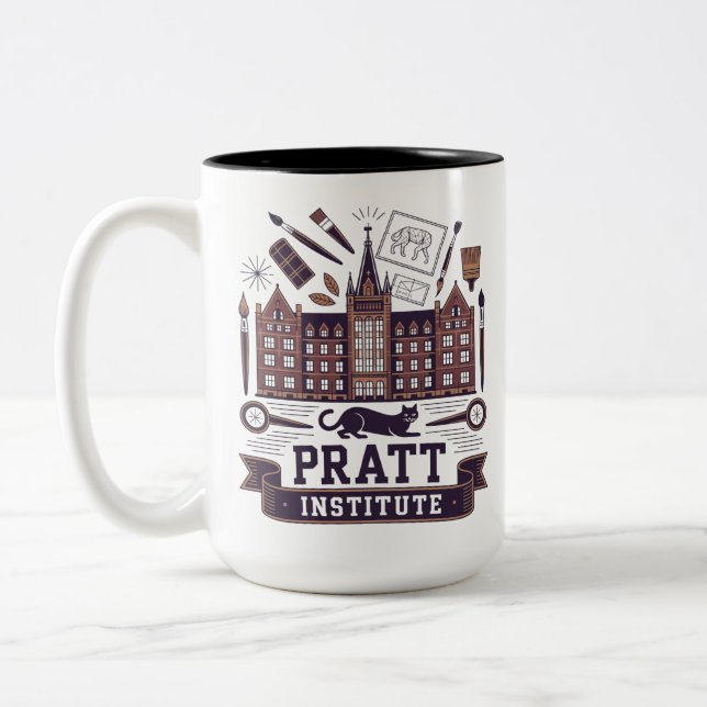 Pratt institute Two-Tone coffee mug (Left)