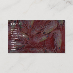 Prawns of British Columbia, Canada texture Business Card