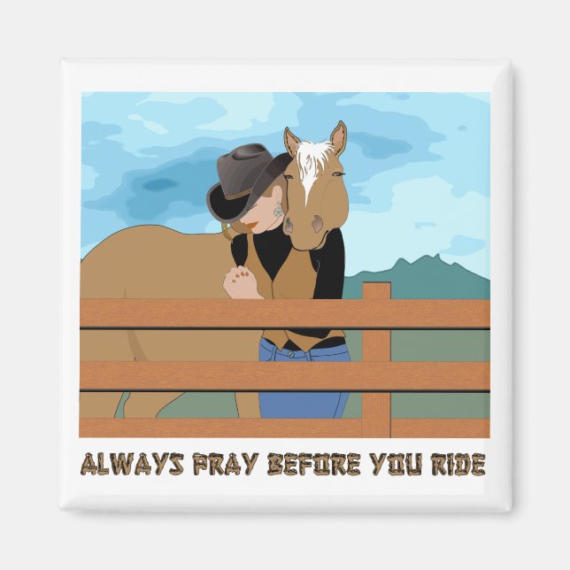 Pray Before You Ride MAGNET (Front)