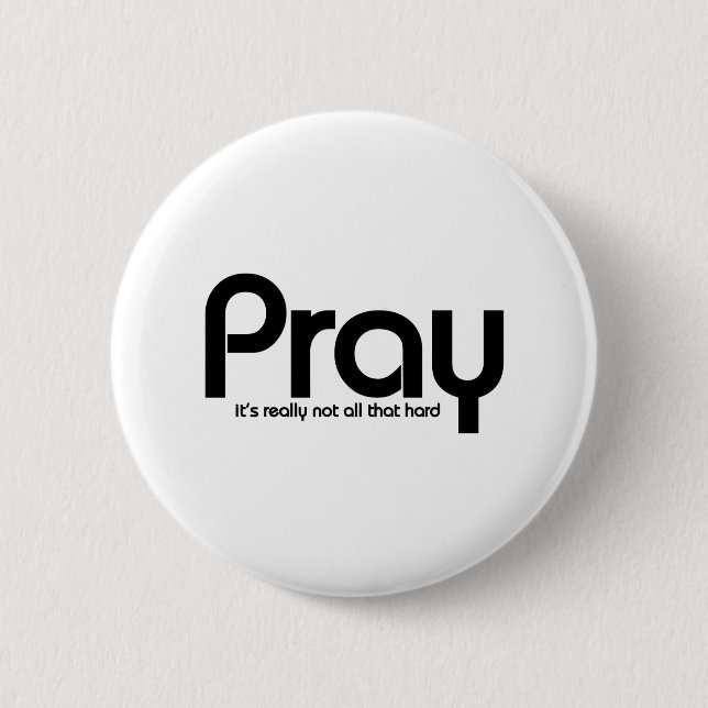 Pray Christian 6 Cm Round Badge (Front)