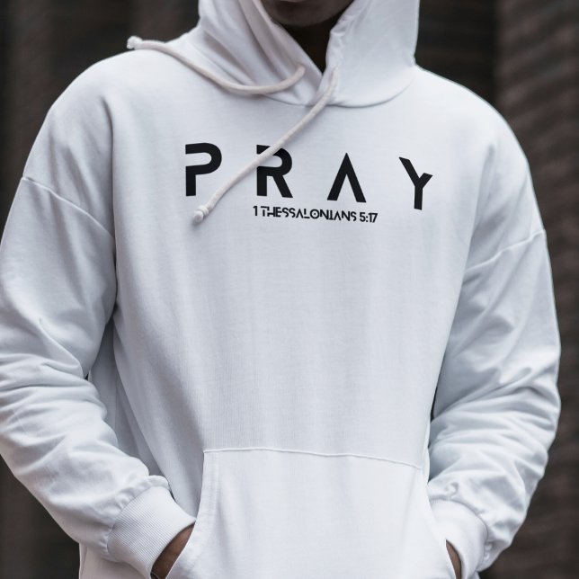 "Pray" Christian bible verse Religious Hoodie (Creator Uploaded)