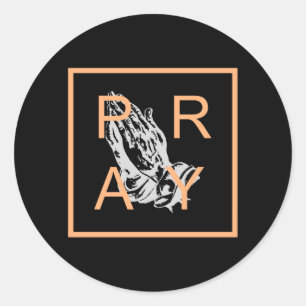 PRAY CLASSIC ROUND STICKER