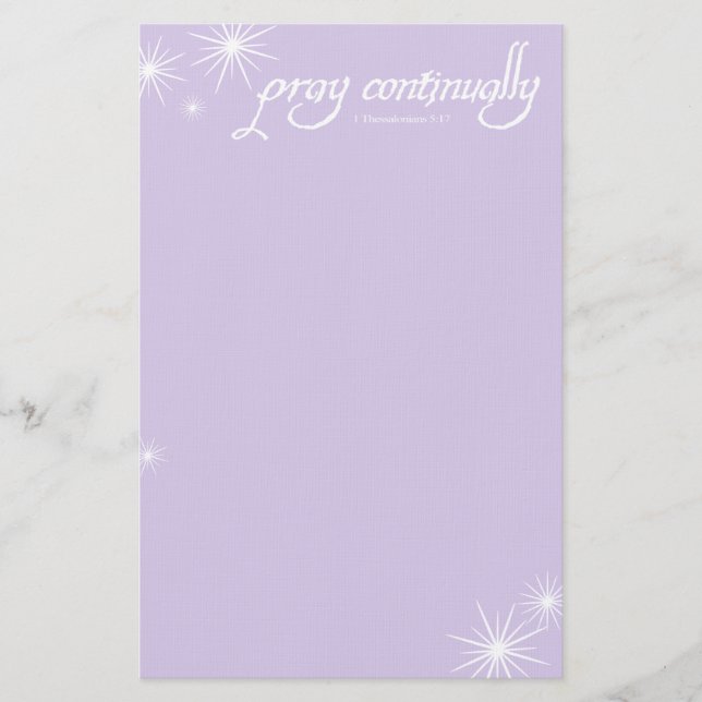 Pray Continually Stationary Stationery (Front)
