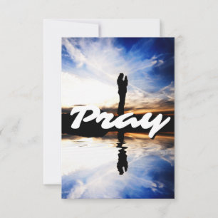 Pray Daily Flat Greeting Card