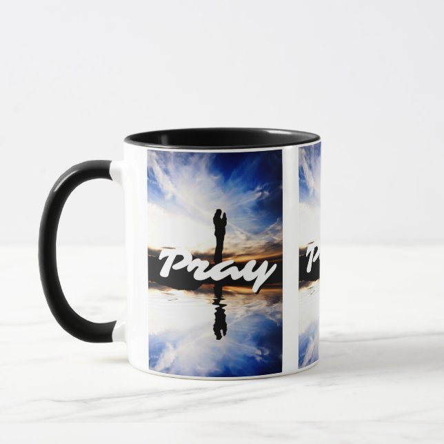 Pray Daily Two-Tone Mug (Left)