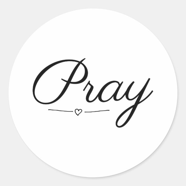 Pray, faith, Scripture Classic Round Sticker (Front)