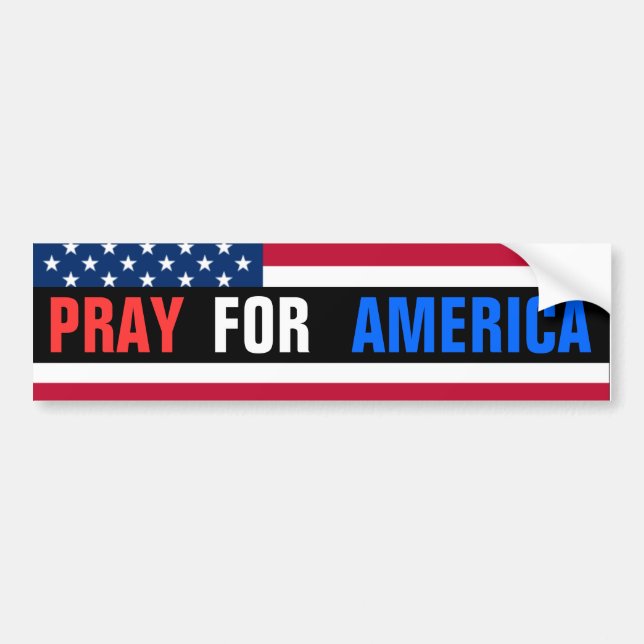 Pray For America Bumper Sticker (Front)
