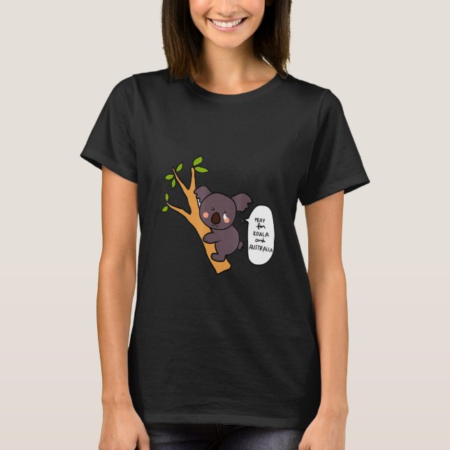 Pray For Australia Koala Bear T-Shirt (Front)