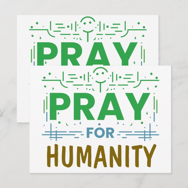 Pray For: Honouring Humanity Holiday Postcard (Front/Back)