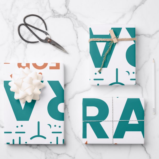 Pray For Humanity Wrapping Paper Sheet (Front)