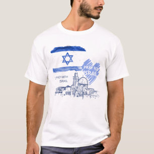 Pray for Israel. I stand with Israel. Jewish. T-Shirt