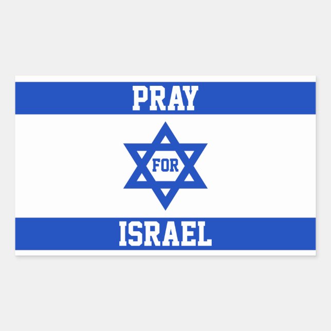 Pray for Israel Rectangular Sticker (Front)