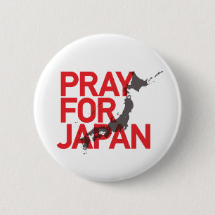PRAY FOR JAPAN CANS!!! 6 CM ROUND BADGE
