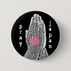 Pray for Japan - Prayer Flag 6 Cm Round Badge