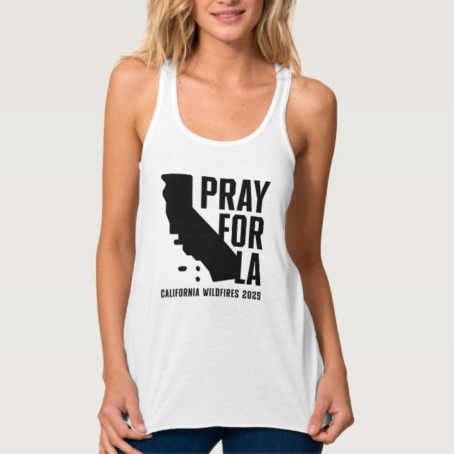 Pray for LA California 2025 wildfire women Singlet (Front)