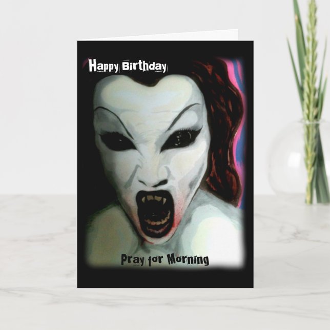 'Pray for Morning' on a Birthday Card (Front)