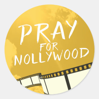 Pray for Nollywood Classic Round Sticker