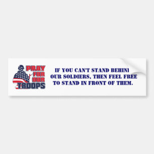 Pray For Our Troops Bumper Sticker