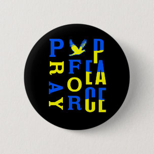 Pray for Peace  6 Cm Round Badge