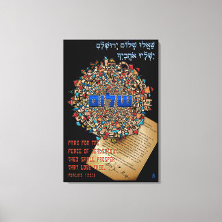 Pray For Peace For Jerusalem Canvas Print