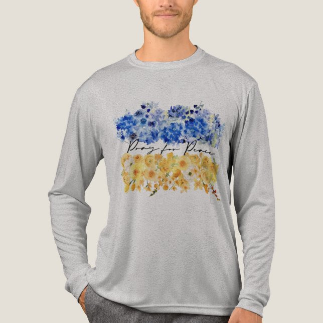 Pray for Peace. I stand with Ukraine.  Tri-Blend Shirt (Front)