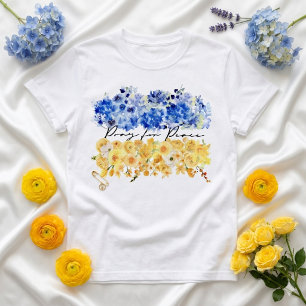 Pray for Peace & Peace in Ukraine & Watercolours. T-Shirt