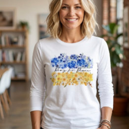 Pray for Peace & Peace in Ukraine & Watercolours. Tri-Blend Shirt