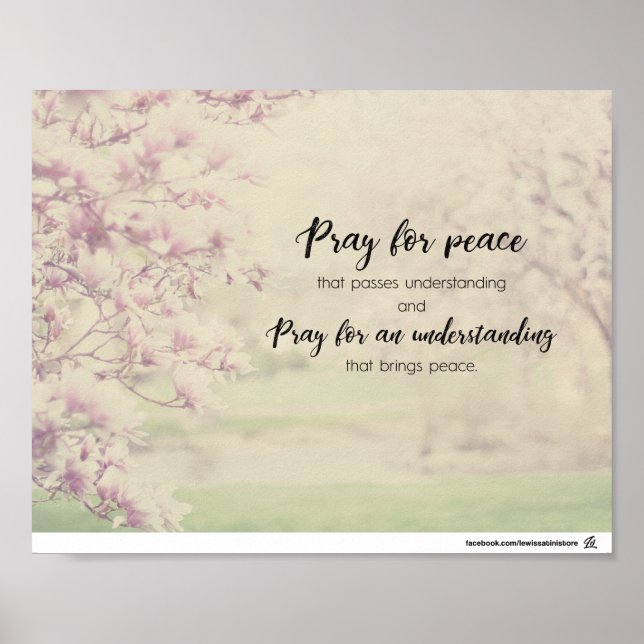 Pray for peace poster (Front)