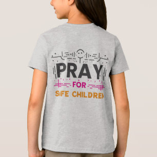Pray for safe children Tri-Blend shirt
