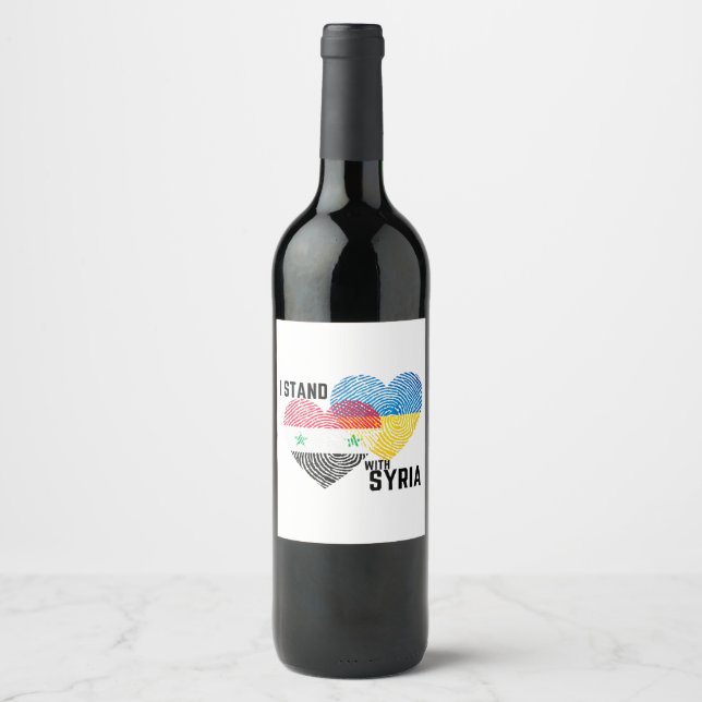 Pray for  Syria Wine Label (Front)