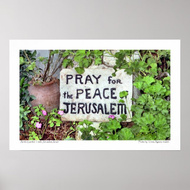 "Pray for the Peace of Jerusalem" poster (Front)