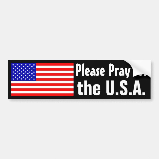 Pray for the USA Bumper Sticker (Front)