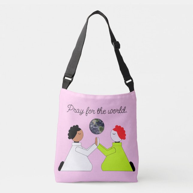 Pray for the World  Crossbody Bag (Front)