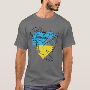 Pray For Ukraine Flag Free Ukraine - I Support Ukr T-Shirt