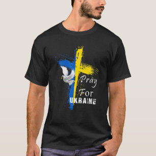 Pray For Ukraine Flag Free Ukraine - I Support Ukr T-Shirt