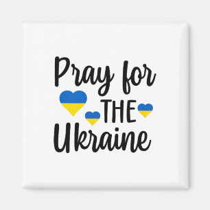 Pray For Ukraine Heart Magnet