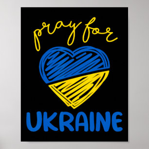 Pray For Ukraine - I Stand With Ukraine - Support Poster