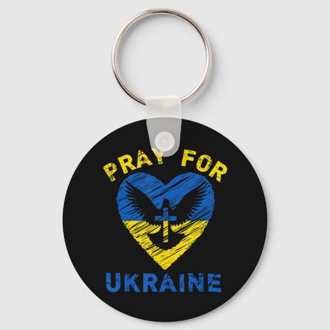 Pray for Ukraine   Key Ring (Front)