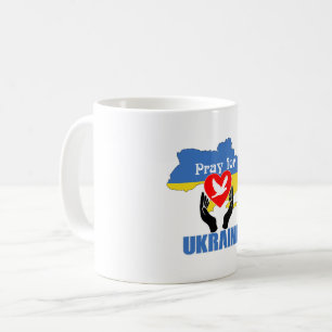 Pray for Ukraine - Peace & Love  Coffee Mug