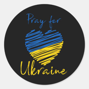 Pray For Ukraine Shirt Stand With Ukraine Support Classic Round Sticker