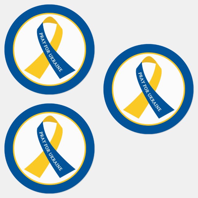 Pray for Ukraine Support Ribbon Waterproof (Group)