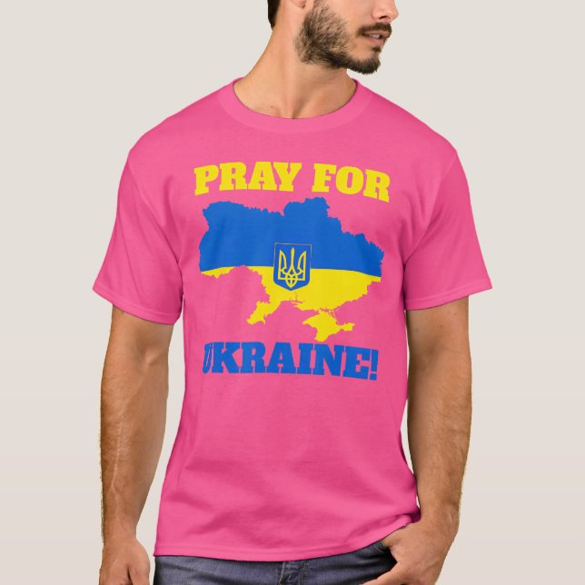 Pray For Ukraine Support Ukraine Map Patriotic gif T-Shirt (Front)